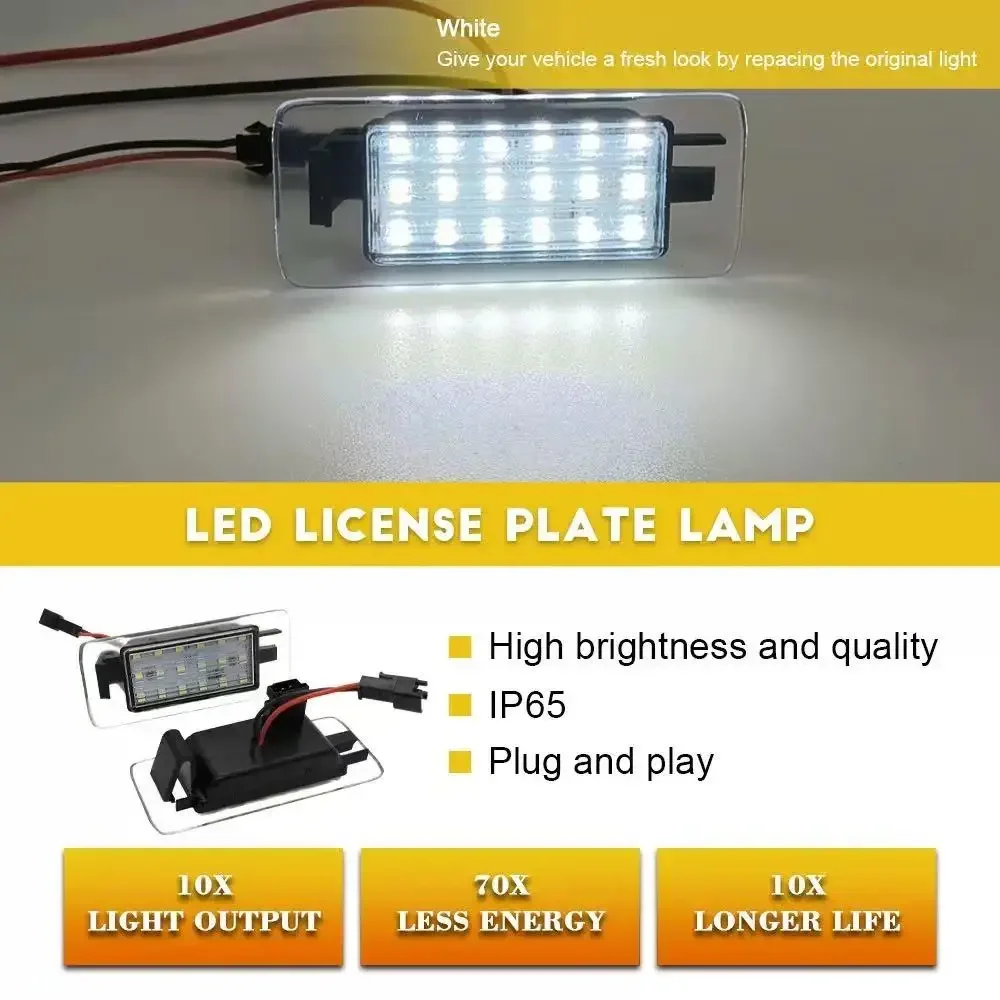 لسيارة شيفروليه ماليبو الاعتدال الضواحي تاهو كاديلاك ATS إسكاليد ESV جي إم سي يوكون يوكون XL مصابيح إضاءة لوحة ترخيص LED #6