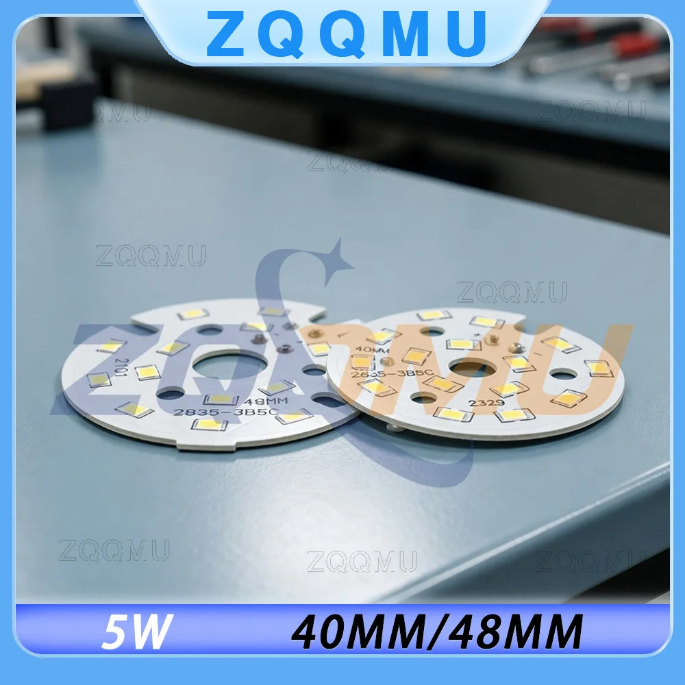 

5W LED Chip PCB Board 40mm 48mm High Brightness Lamp Panel 15-17V Warm White Light For DIY Ceiling Downlight Replacement Module