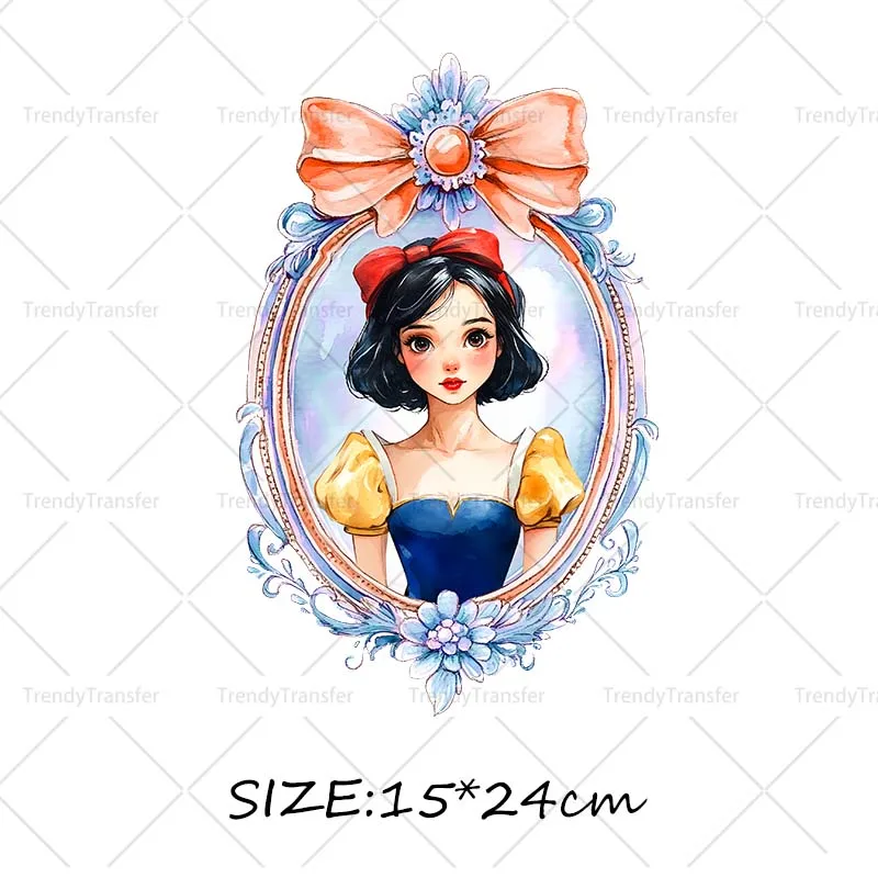 Kasteelprinsessen strik hittetransfer stickers strijk-op decals voor kleding thermische patches op T-shirts