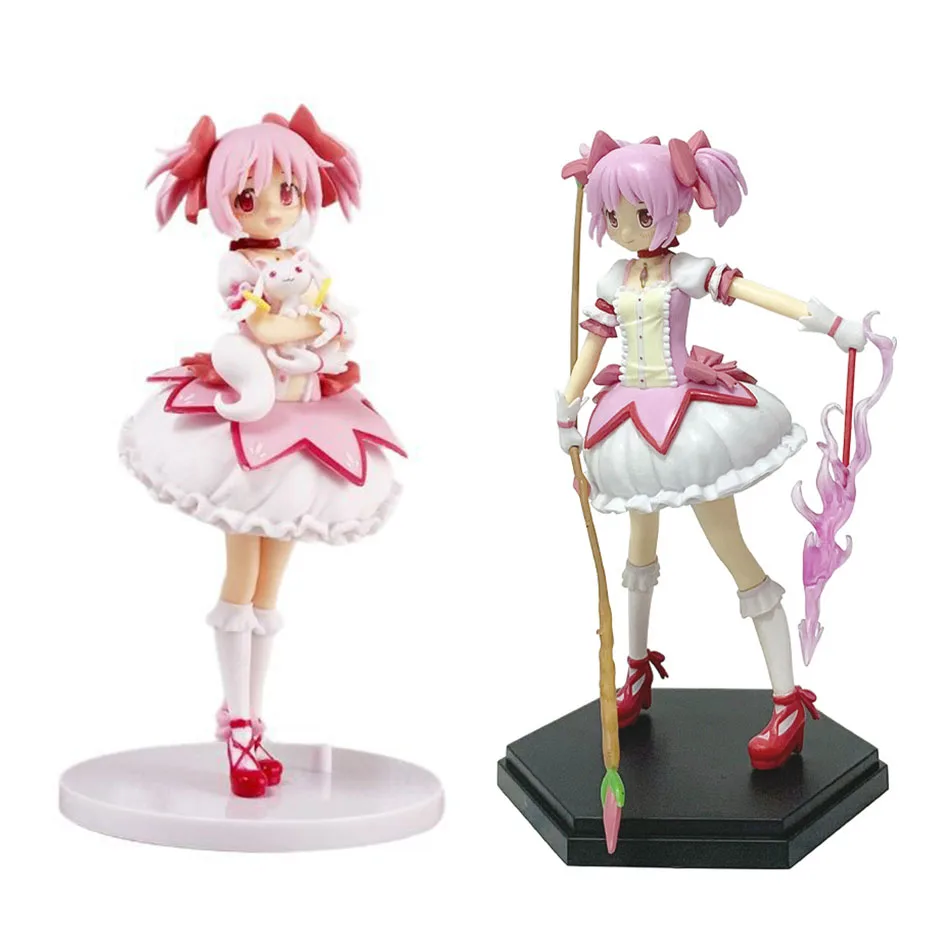 18 سنتيمتر Puella Magi Madoka Magica أنيمي الشكل Kaname Madoka ماجيك فتاة بولي كلوريد الفينيل أنيمي عمل أرقام نموذج أنيمي الكرتون لعبة مجسمة هدية