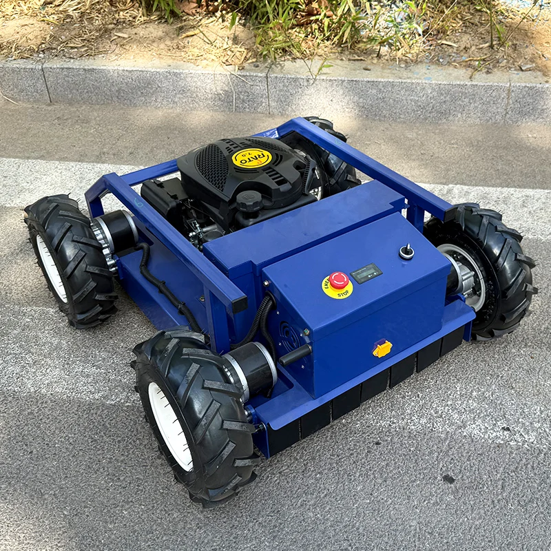 Mesin Pemotong Rumput Self-propelled Remote Control yang Disesuaikan Untuk Reklamasi Hutan Gunung