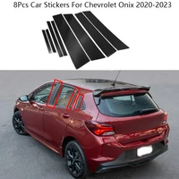 Cubierta de embellecedor de ventana para coche, pegatinas de columna de cromo, 8 piezas, para Chevrolet Onix 2020-2023