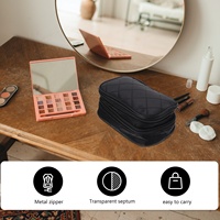 Smart 2 Layer Waterproof Makeup Bag Large Capacity Organizer Travel Toiletry Pouch Multi Compartment Storage Case Nylon