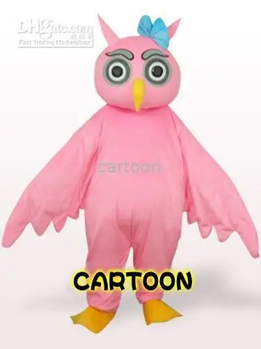 Pink Owl Bird Mascot Costume Halloween Party Character Birthday Cosplay Adult Mascot Costume