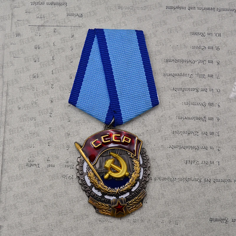 Sovjet Sovjet Arbeid Rode Vlag Medaille Badge Hoge Kwaliteit Russische Orde Van Eer Legering Zegel Kleding Accessoires