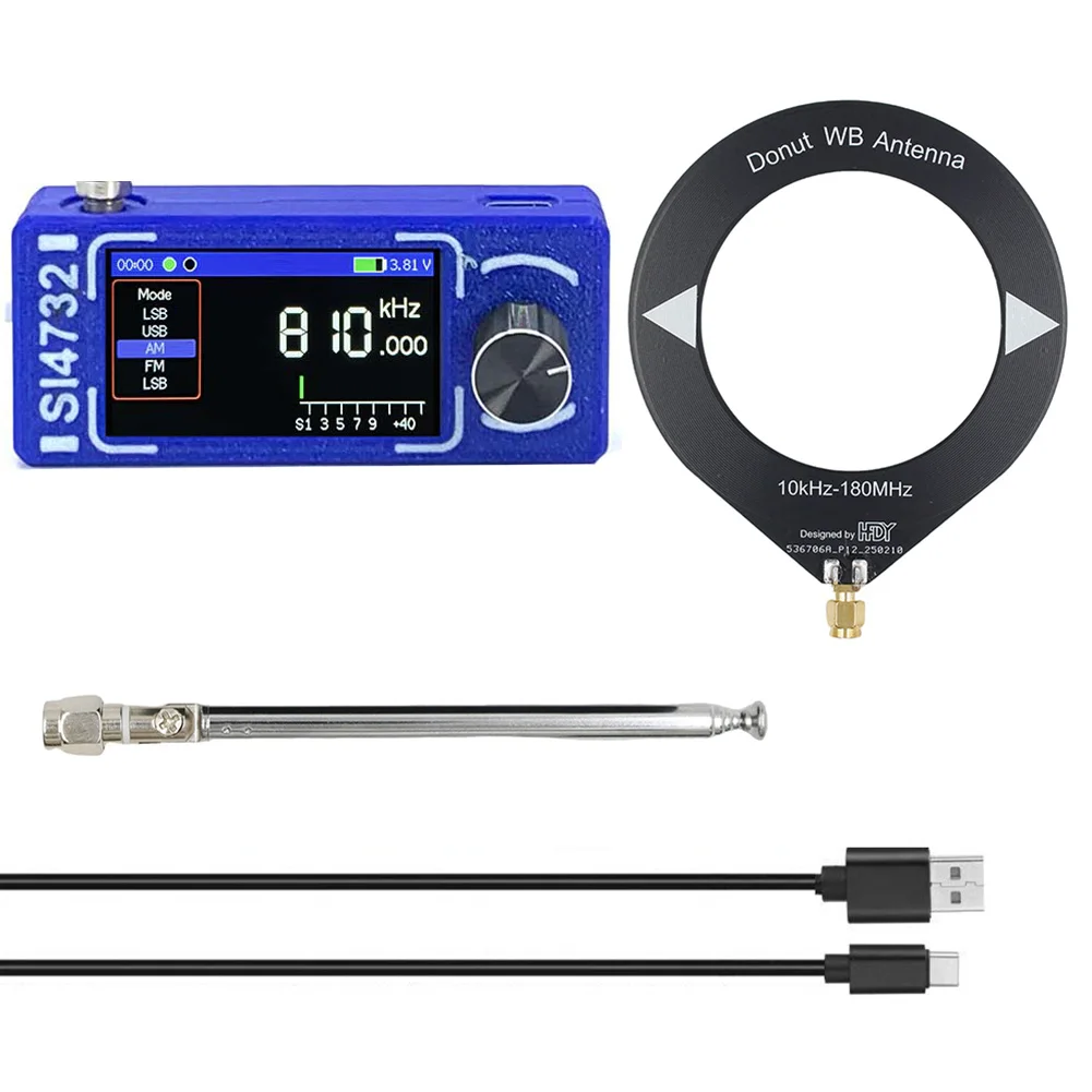 

1set Mini SI4732 Radio Full Band For DSP Pocket Radio With Telescopic Antenna Donut Antenna For FM AM For SSB Modes