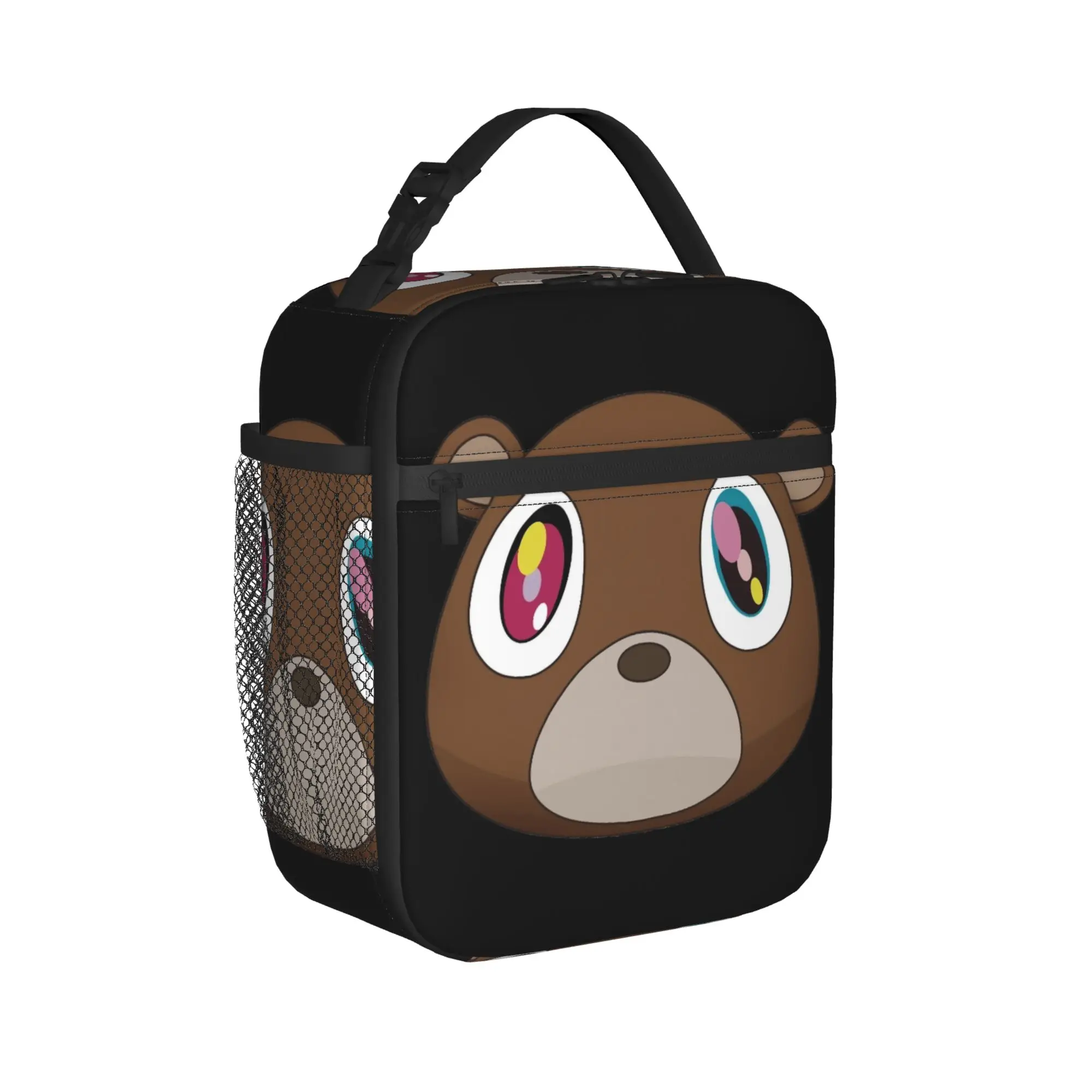 Graduation Bear Rapper Insulated Lunch Bag Thermal Bag Lunch Container Kanye West Tote Lunch Box Bento Pouch Office