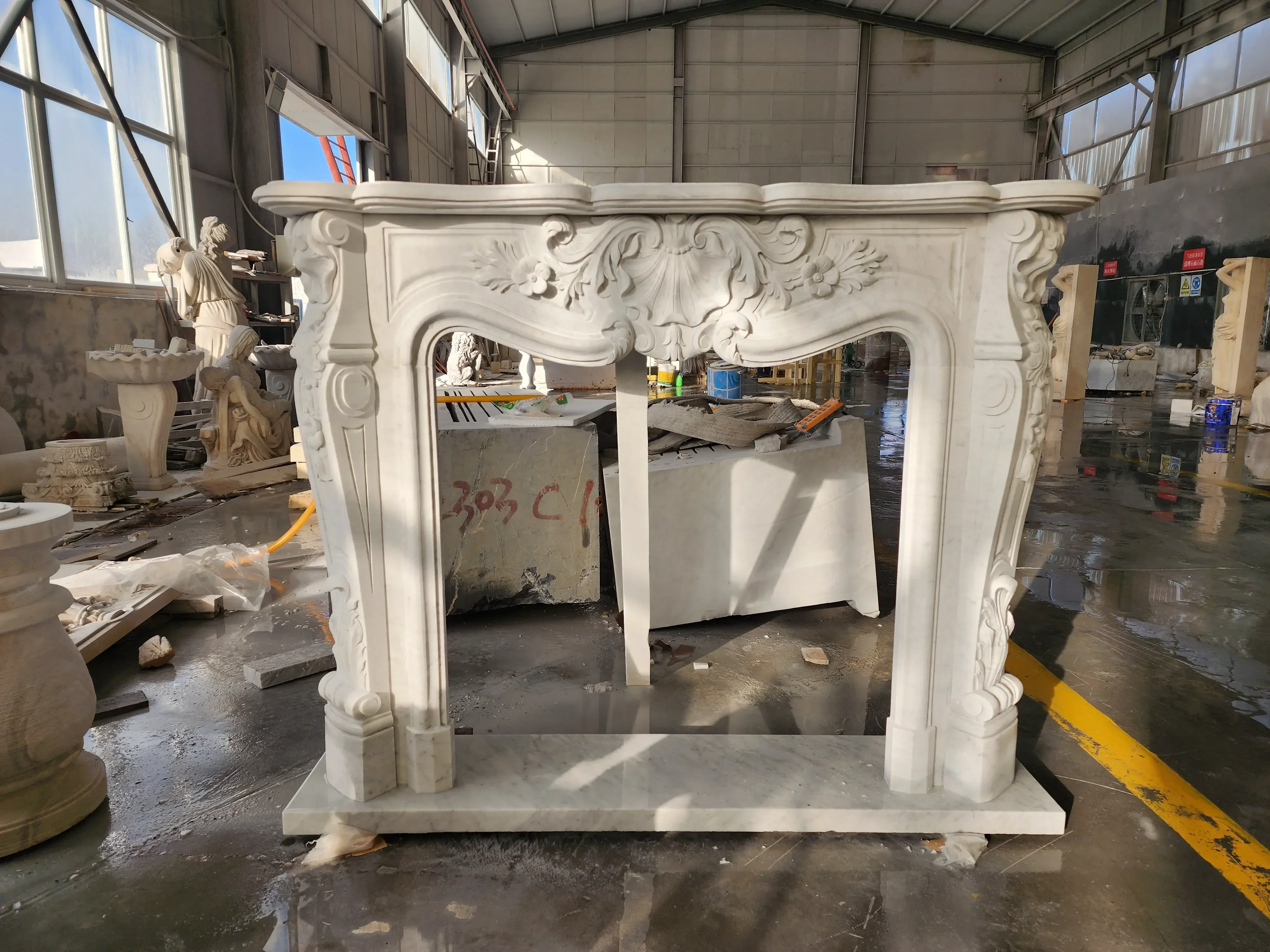 Hand Carved Decorative Fireplace Marble Fireplace Fireplace Surround factory outlet