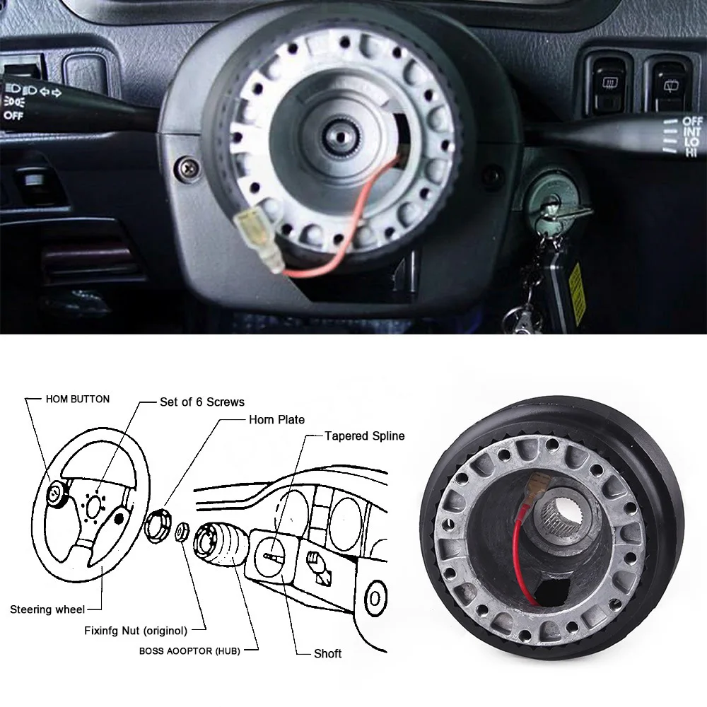 Racing Steering Wheel 6 Hole Boss kit Hub Adapter Boss Kit HUB-OH-172/124 For Honda Civic 96-00 EK/EG