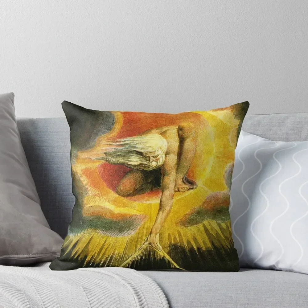 HD Ancient of Days, by William Blake HIGH DEFINITION Original colors Throw Pillow Cushion Cover For Sofa pillow