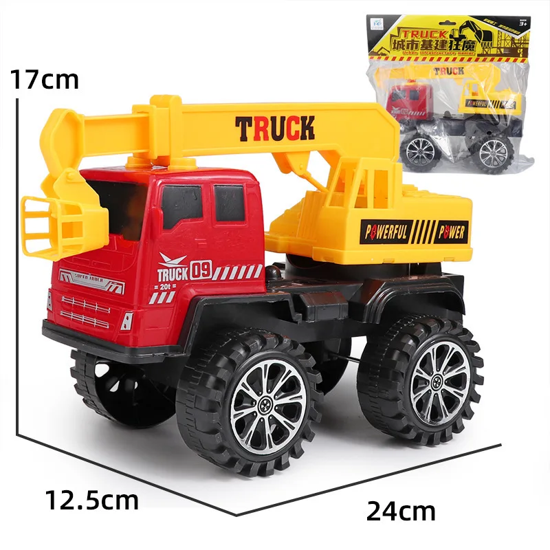 Large excavator toy Construction Toys Truck Die-cast Vehicle Transporter Car Set inertial Excavator Truck Backhoe for Kids Gift