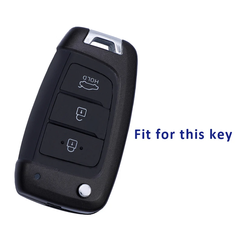 For Hyundai Elantra Solaris 2017 Santa Fe Verna Tucson I35 I40 Genesis Fe TPU Car Flip Key Case Cover Shell Fob Bag Protector