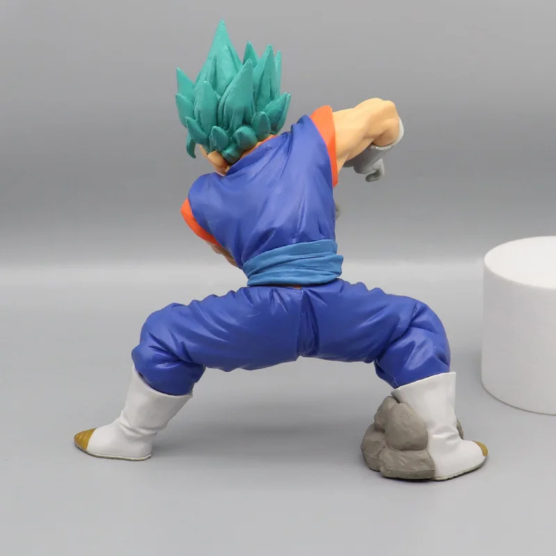 19CM Dragon Ball Z Anime Figure Gogeta Dark Blue Standing PVC  DBZ Goku Super Saiyan Movie Ver. Vegeta Broly Model Toys Gifts