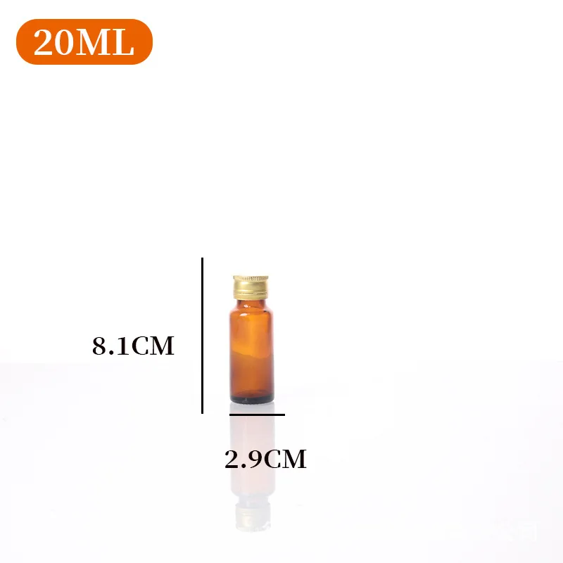 20ml 30ml 50ml 100ml Amber Brown Empty Glass Bottle Syrup Health Product Tea Colored Oral Liquid Capsules Vial Refillable Bottle