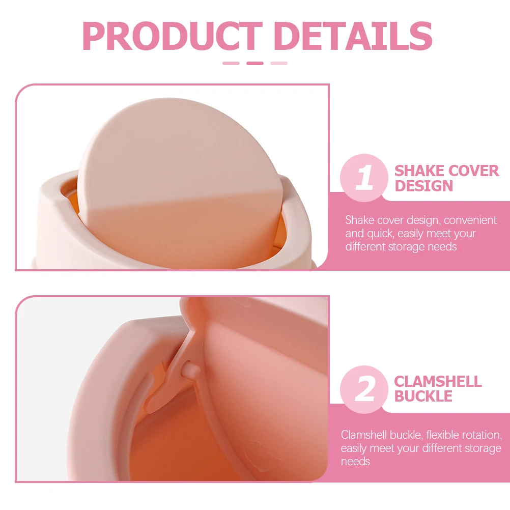 

2pcs Makeup Brush Holder Organizer Pen Pencil Holder Desktop Trash Can Storage Cup For Beauty Tools Stationery Tidy