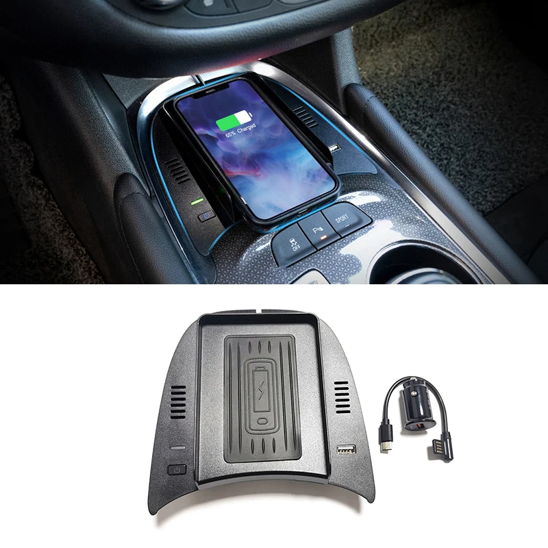 

Car wireless fast charging holder for Chevrolet Malibu 2016-2023 mobile phone charger charging pad plate accessories