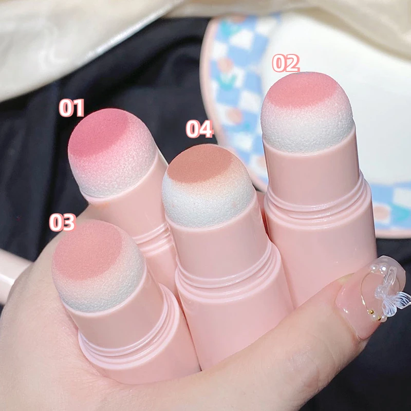 Yunrou Soft Fog Blush Stick - Energetic and Bouncy, Korean Style, Brightening, Dual-Use for Lips and Cheeks