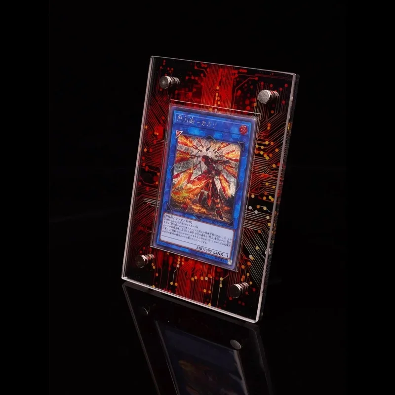 Yu Gi Oh Self Made Slifer The Sky Dragon Made acrilico Card Brick Shield Small Photo Frame Display Box Classics Anime Toy Gift