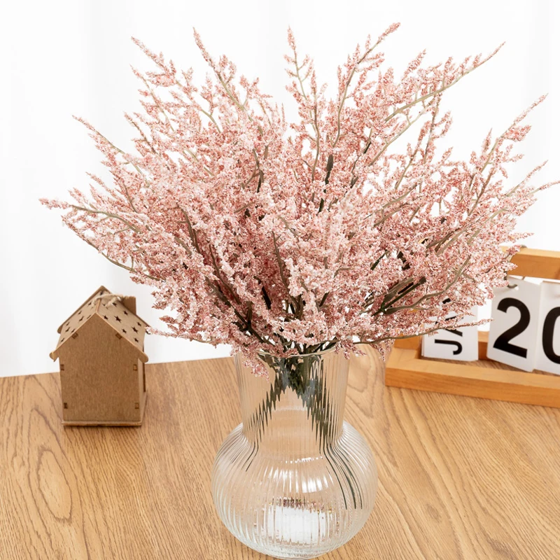 Exquisite Fake Flower Plant Rime Grass Foam Wheat Ear Lavender Home Garden Wedding Decoration Artificial Flower Branch Plant