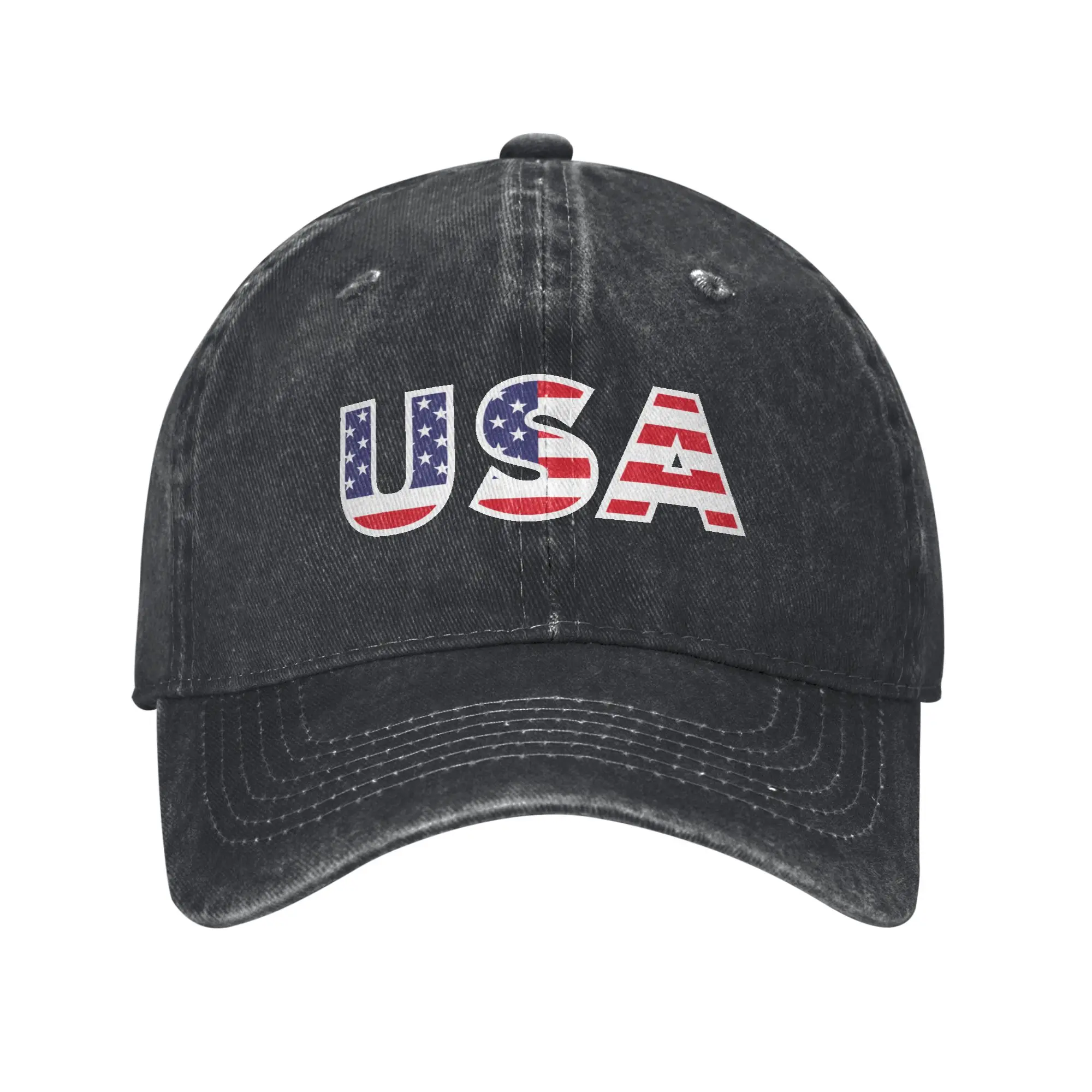Custom USA United States of America Flag Baseball Cap Men Women Adjustable American Pride Patriotic Dad Hat Streetwear