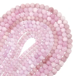 Purple Natural Kunzite Spodumene Stone Beads 6/8/10mm Round Gemstone for DIY Bracelets Necklace Jewelry Making Beaded Supplies