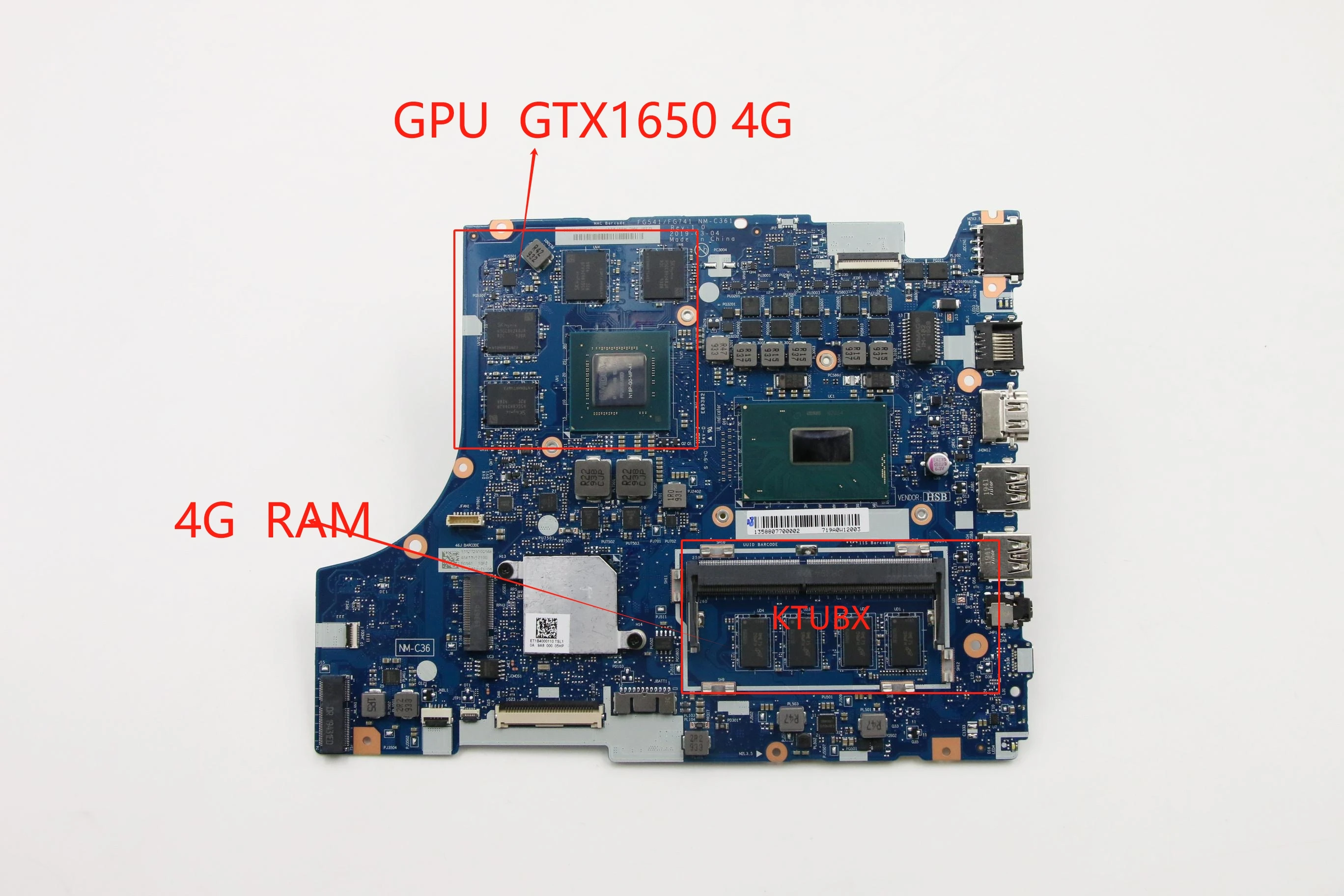 NM-C361 NM-C362 for Lenovo L340-15IRH L340-17IRH  Laptop Motherboard.with CPU I5-9300 GPU GTX1050 GTX1650 100% test work