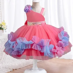 Kids Baby Ceremony Girl Princess Dress Kids Baby Girl Princess Dress Toddlers Party Gown Kids Bows 1Y Clothing