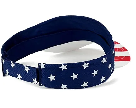 Man Woman USA Flag Sun hat Unisex Stripe Visor Cap American 4th July Indepence day sun protection empty top hat