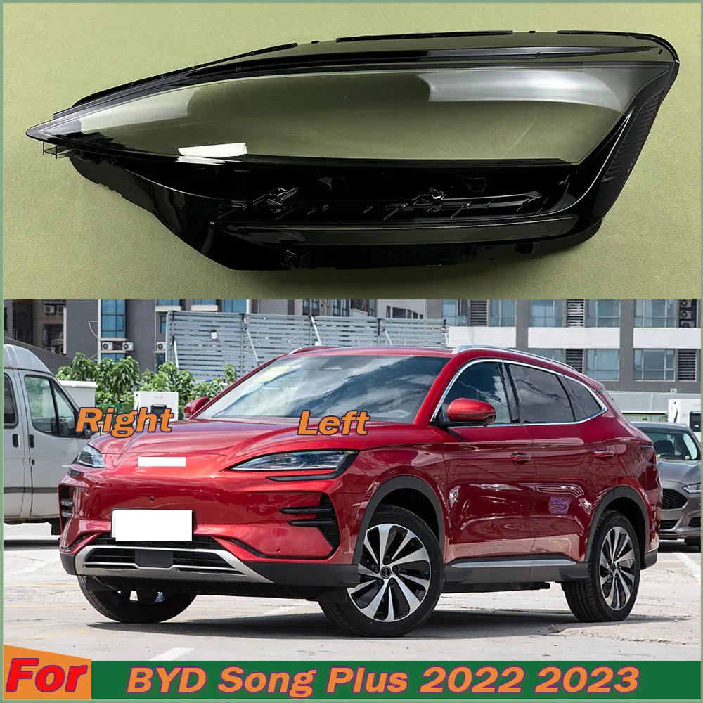 

Replace Original Lampshade Plexiglass Fit For BYD Song Plus 2022 2023 Front Headlight Cover Transparent Headlamp Lamp Shell