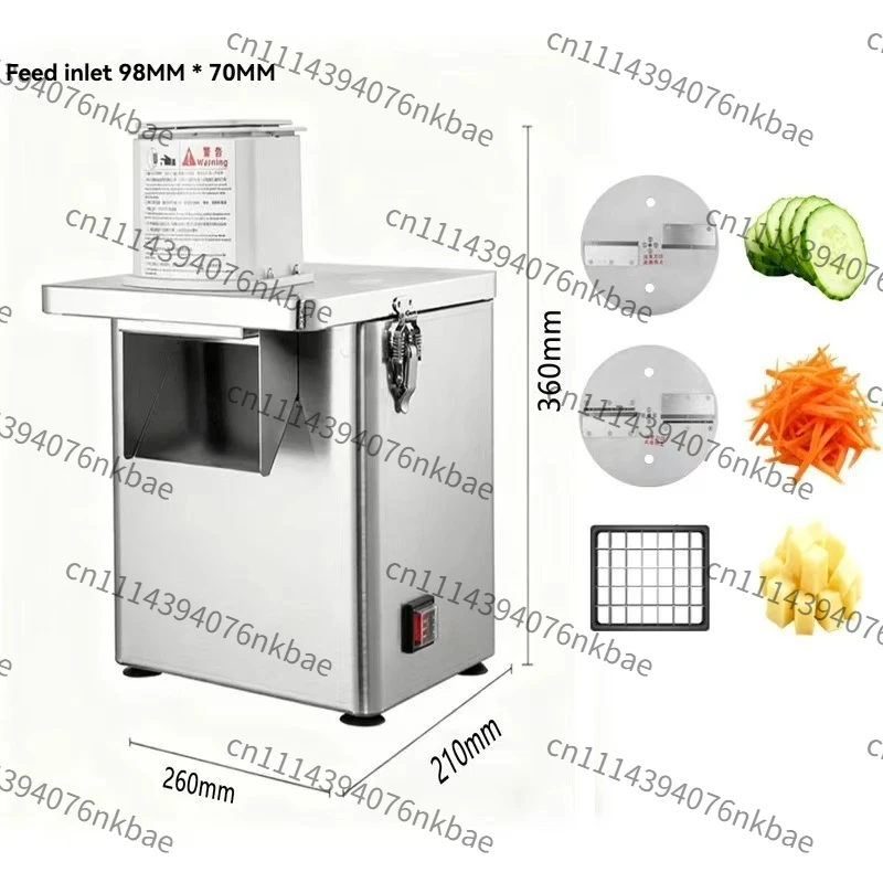 300W 220V Commercial Electric Vegetable Cutter,Stainless Steel Multifunctional Slicer Dicer Shredder 140RPM for Food Kitchen