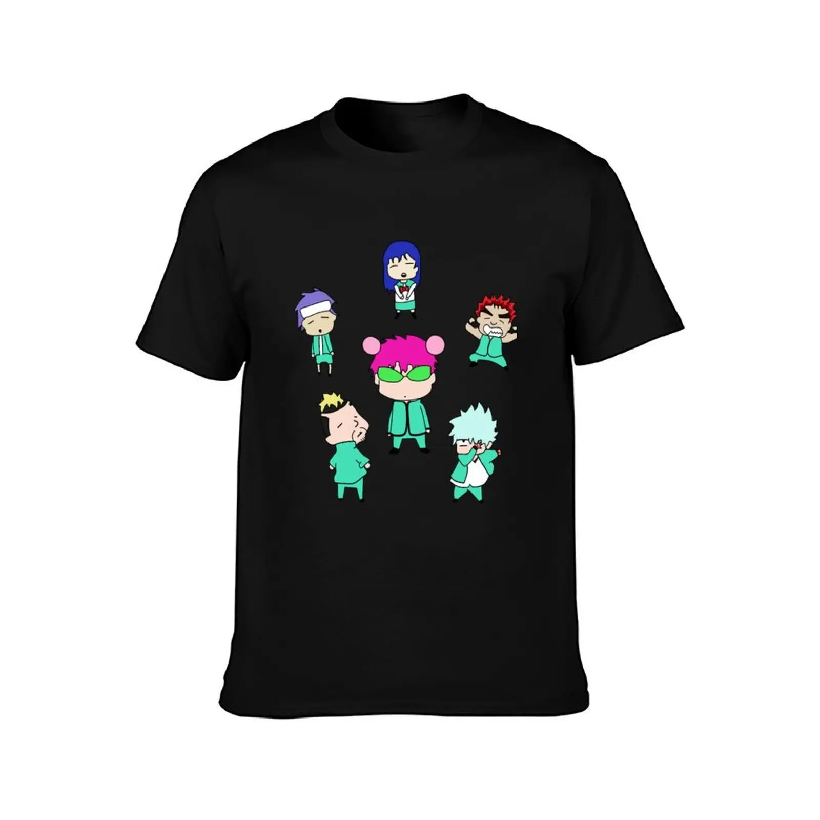 Saiki K Essential T-Shirt Summer Casual Cotton Tee Oversized Streetwear Tops Vintage Graphic Print Loose Fit Short Sleeve