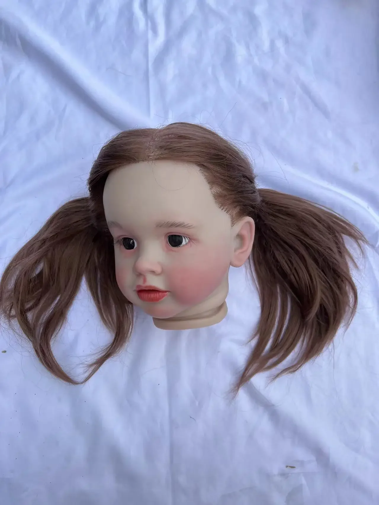 تخصيص محدود العرض 26 بوصة تولد من جديد الطفل بيبا مع الشعر الجذور اليدوية صور حقيقية رسمت عدة DIY جزء هدية الكريسماس