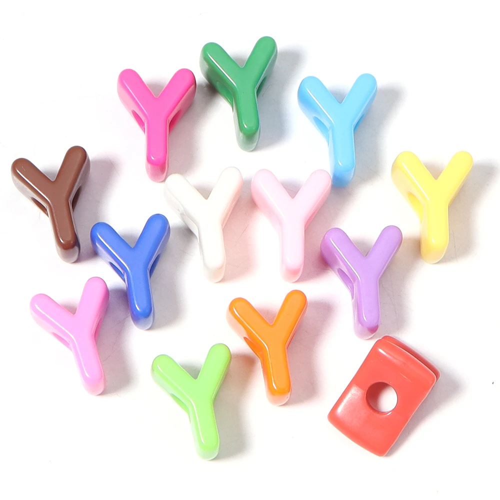 10 Stück Acrylperlen mit großem Loch, 26 englische Alphabet-Buchstabenperlen für Früherziehung, für DIY-Schmuck, Schlüsselanhänger, Lanyard-Zubehör – Detail 32