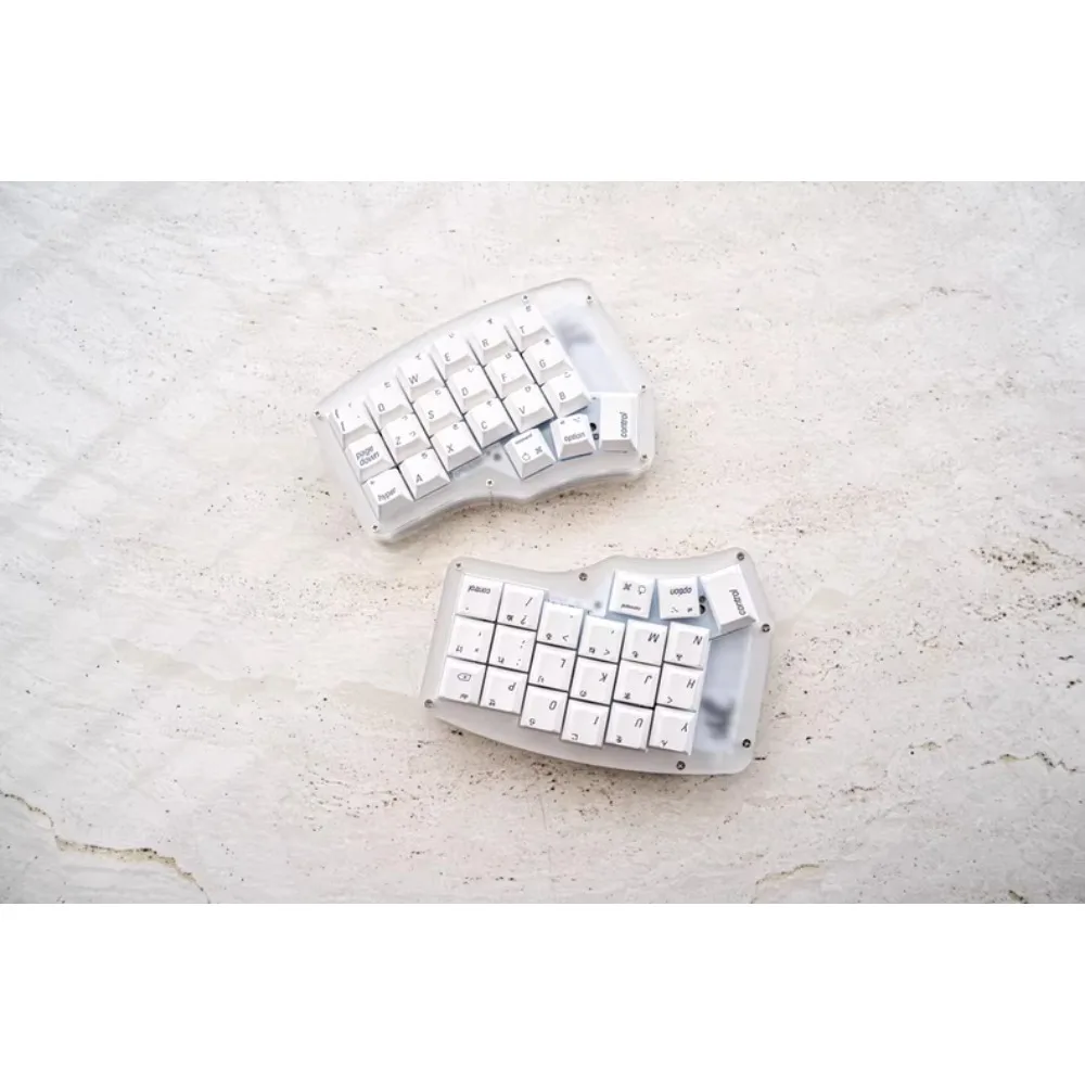 

Беспроводная разделенная клавиатура If-corne, 2,4 г, однорежимная эргономичная механическая клавиатура с возможностью горячей замены, акриловые игровые аксессуары, беспроводной подарок