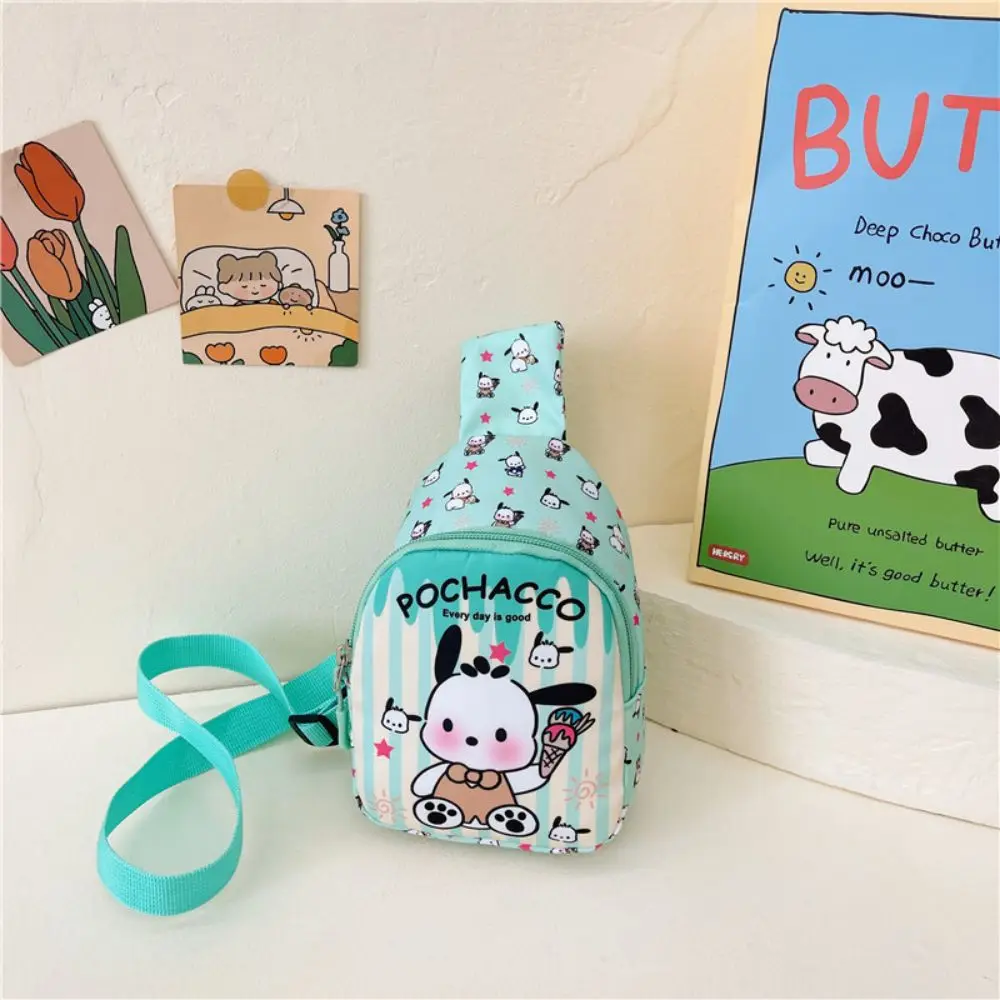 Hello Kitty Children Chest Bag Sanrio figure Kuromi Cute Coin Purse Shoulder Bag Boy Girl Cross Body Bag Fashion Messenger Bag image 3