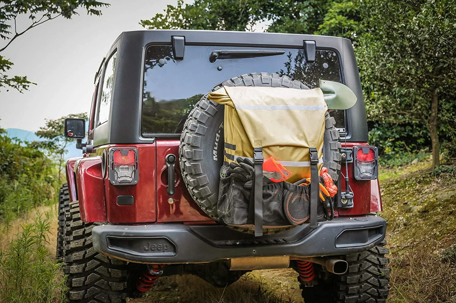 Bolsa de basura para puerta trasera de camión, bolsa de almacenamiento de carga para Jeep Truck SUV, bolsas de basura para neumáticos de repuesto todoterreno