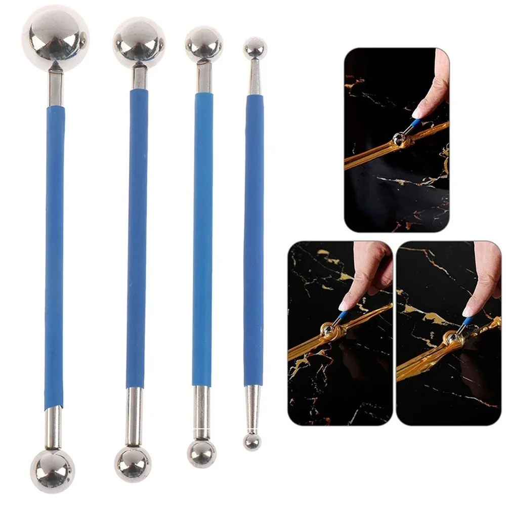 

4pcs Double Steel Pressed Ball Repairing Stick Countertop Caulking Tools Home Floor Tile Glue Gap Scrape Construction Tools