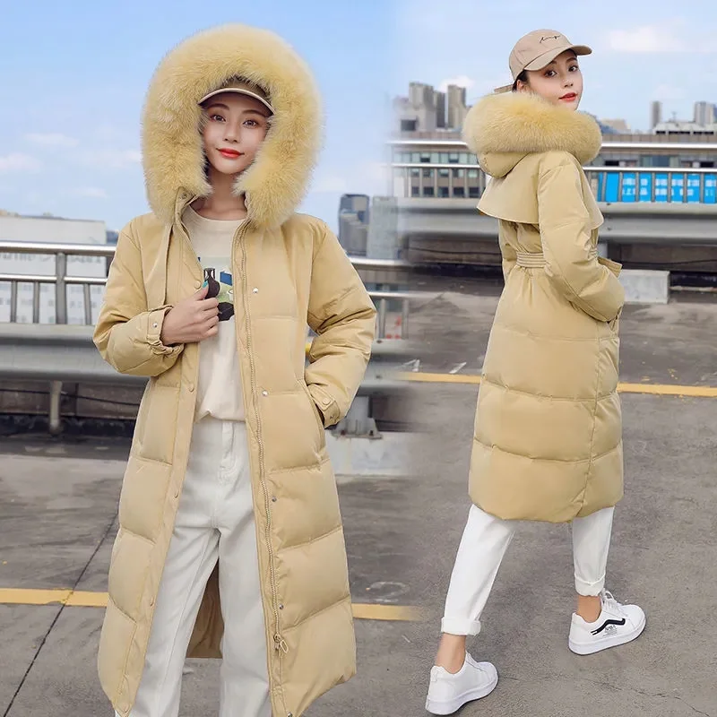 Automne coréen à capuche épais chaud vers le bas coton veste femmes hiver Parkas décontracté mi-long rembourré vêtements pardessus ample JJ533