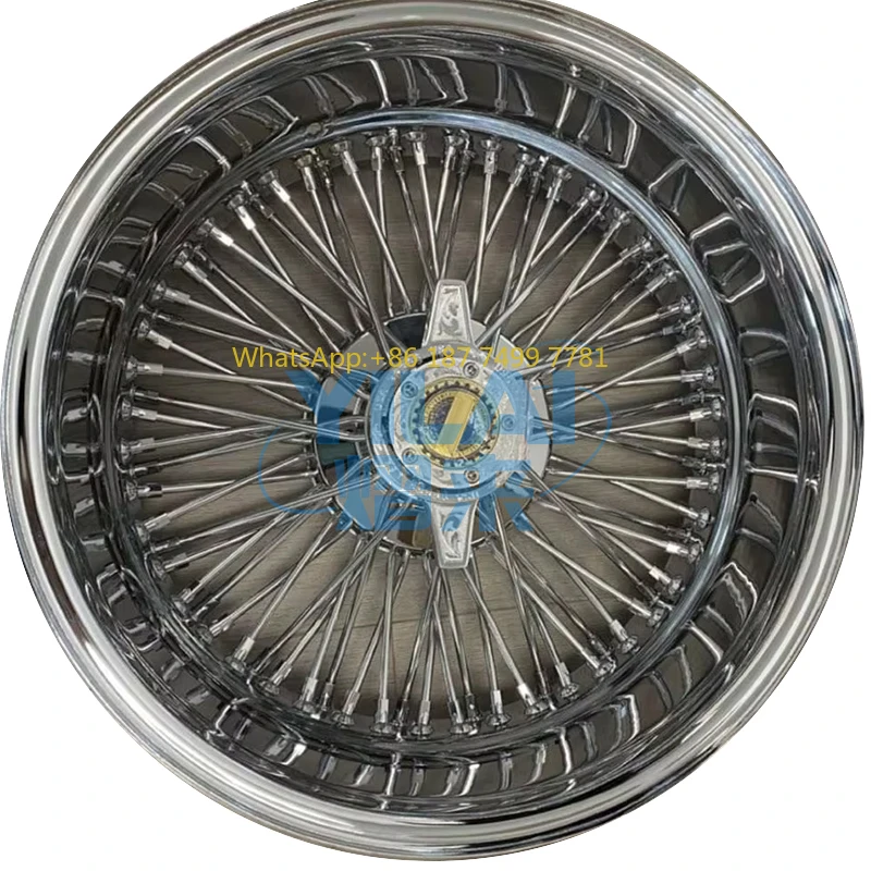 

Гарантия качества Серебро 13 14 15 17 18 20 22 24-дюймовые спицы Ступица колеса из стальной проволоки Роскошный автомобиль Глубокий диск Колесо из стальной проволоки
