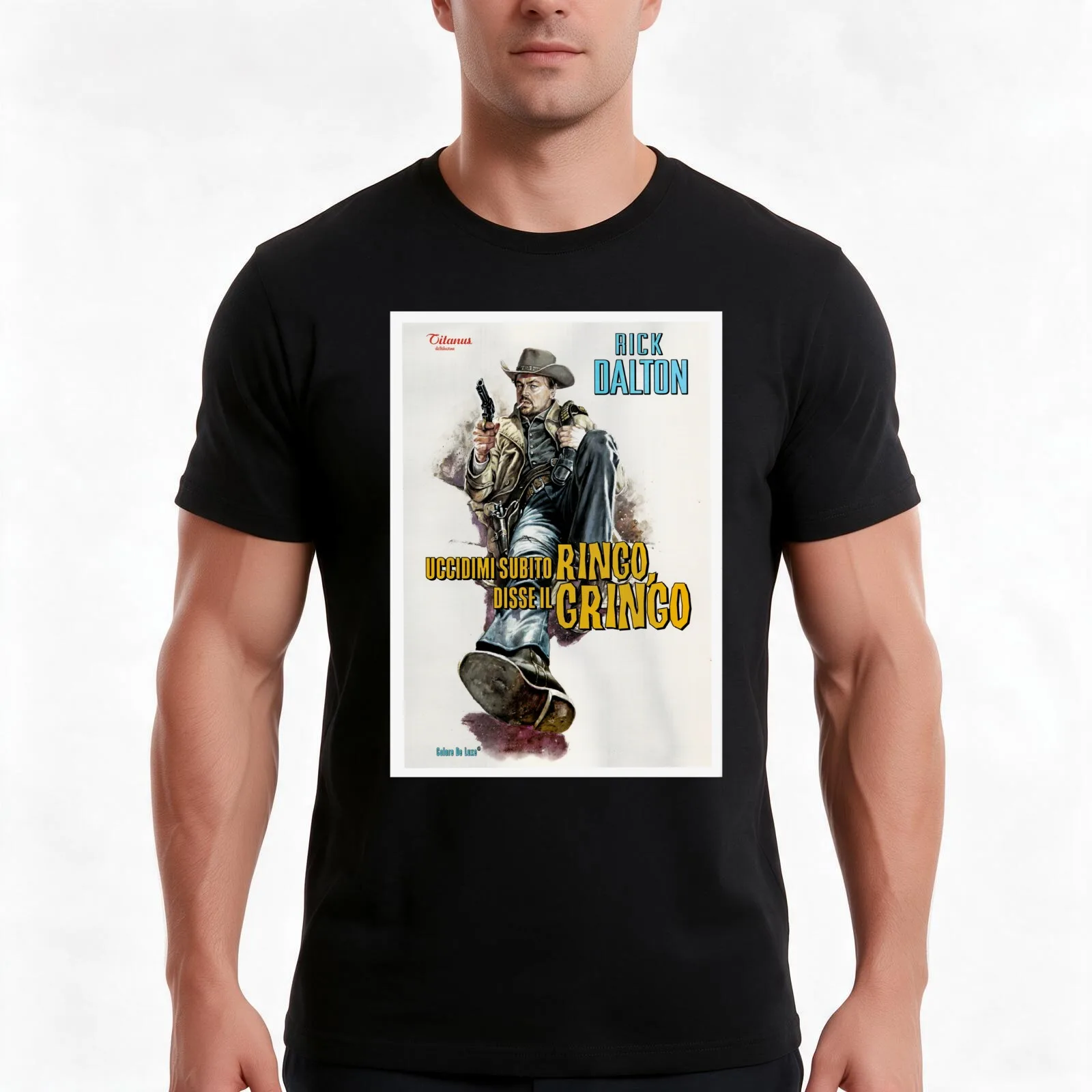 Rick Dalton Ringo Gringo T-Shirt, Summer Casual Cotton Tee, Oversized Streetwear Tops, Vintage Graphic Print, Unisex Men Women