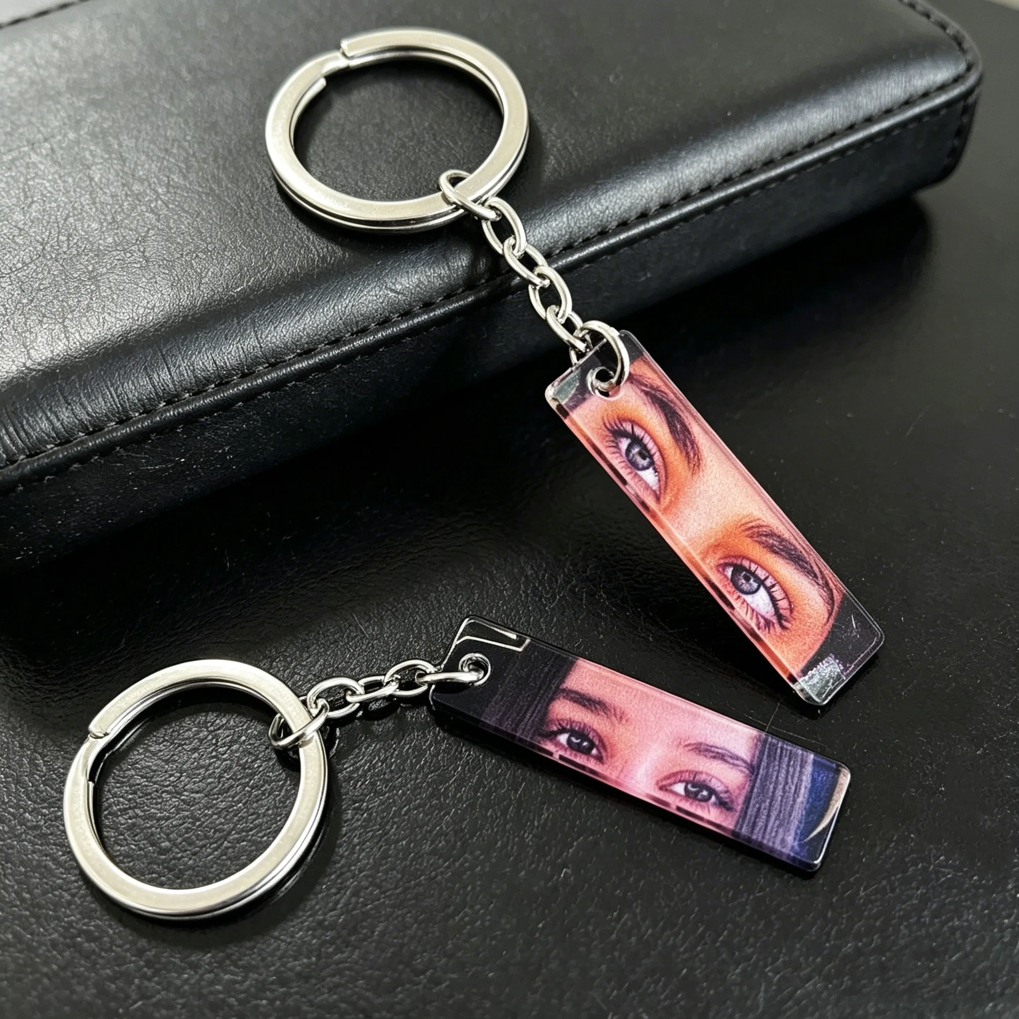 Custom Eye photo Personalized Creativity Keychain Acrylic Custom Photos For Couple gifts Jewelry Custom Gifts