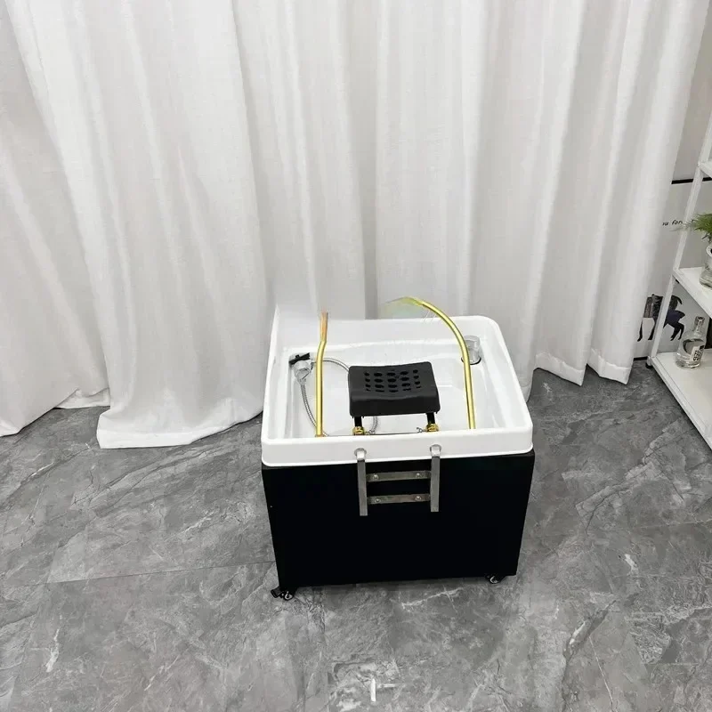 Thai-Style Single Mobile Barber Shop Flushing Shampoo Basin Fumigation Intelligent Constant Temperature Water Circulation