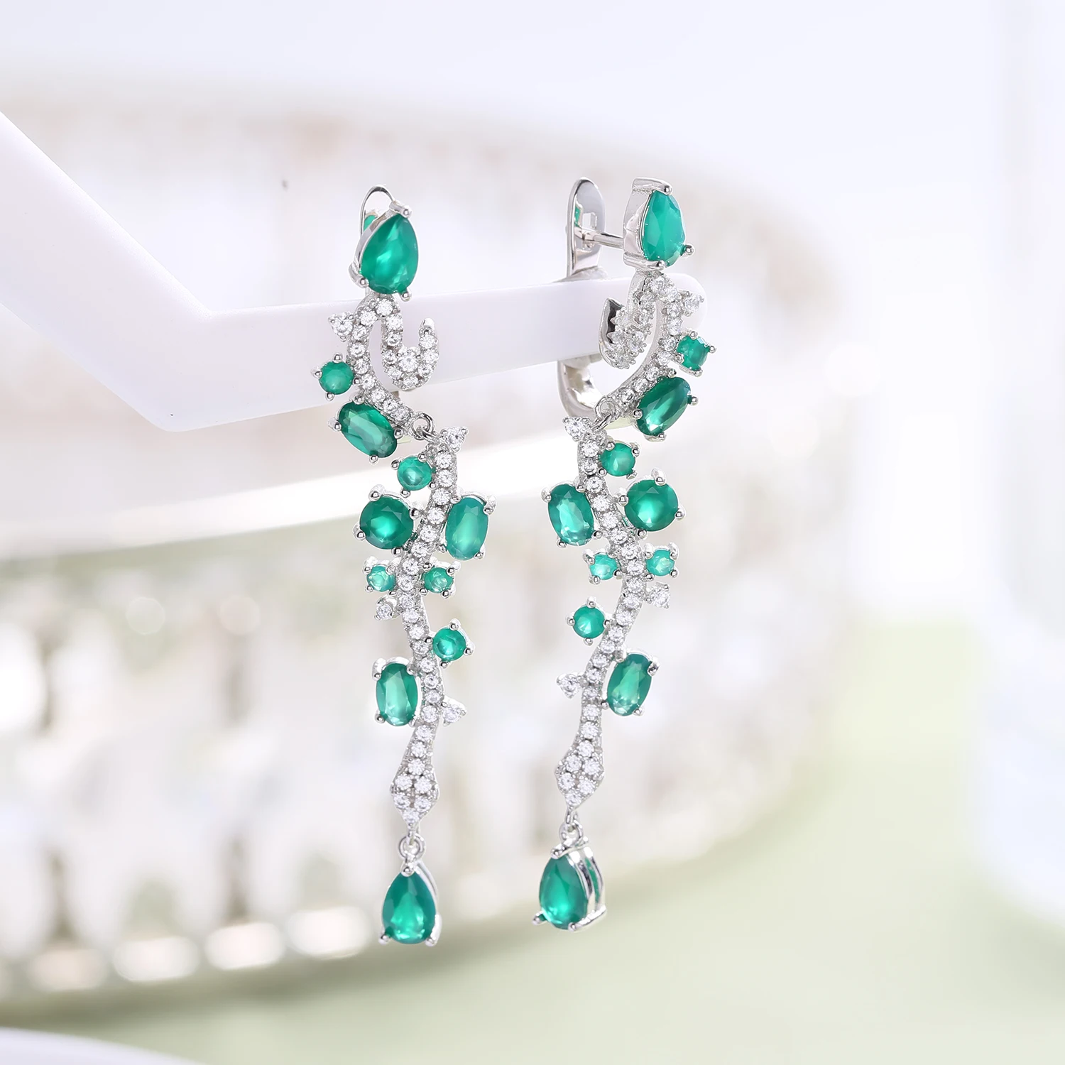 GEM\'S BEAUTY Boutique Jewelry Earrings Womens Handmade Earrings Pendant Earrings 925 Sterling Silver Lock Earrings The Best Gift