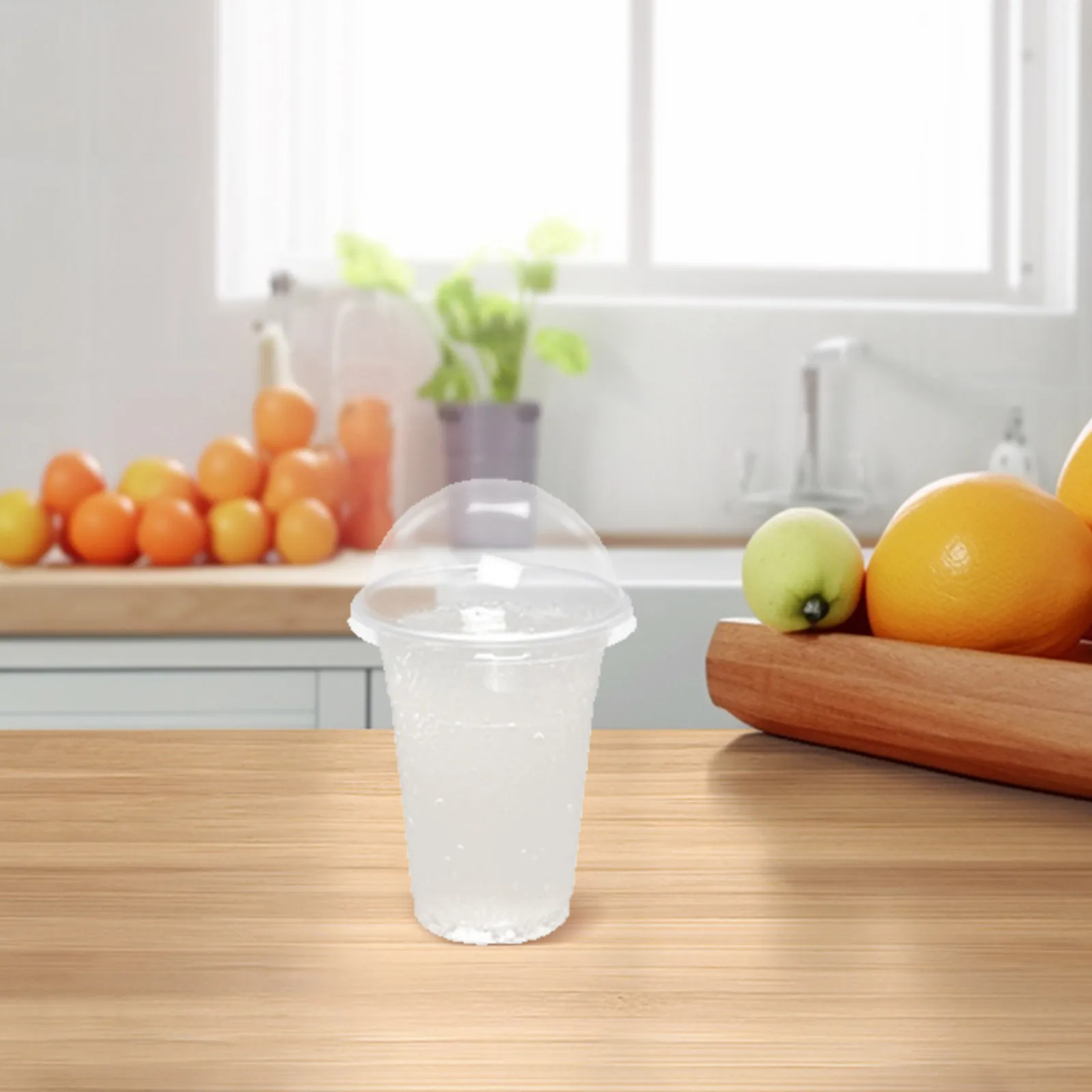 

50 pcs 500Ml Disposable Plastic Clear Durable For Cold Drinks Iced Coffee Smoothies Bubble Tea Juice Soda Cups With Dome Lids
