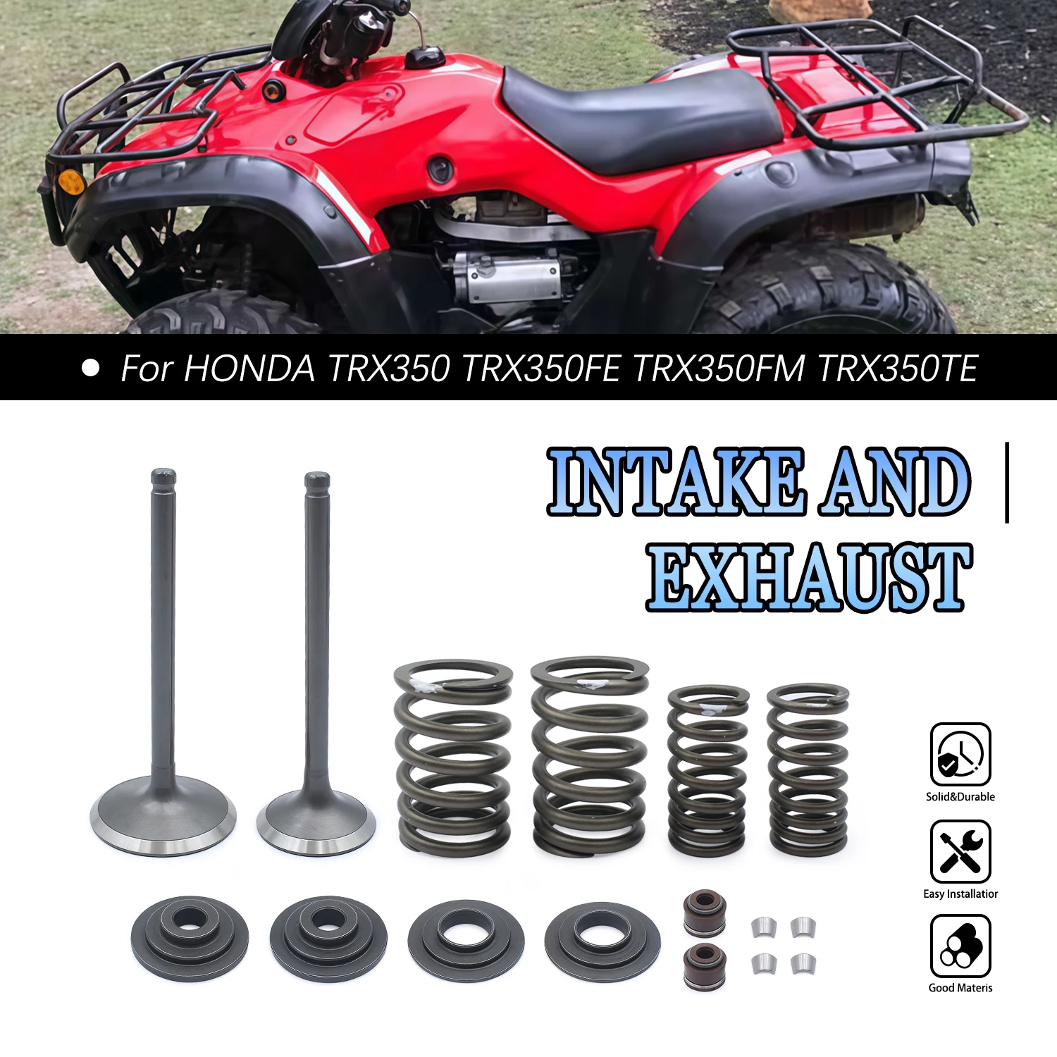 

Motorcycle Parts Exhaust Valves Inlet Intake Stem Seal Kit For HONDA TRX 350 TRX350 valve TRX350 TRX350FE TRX350FM TRX350TE