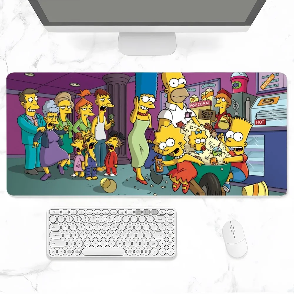 Die simpsons Mauspad Gamer PC Gaming Zubehör Gummi matte xxl Deskmat Matten Tastatur Schrank Mause Laptops