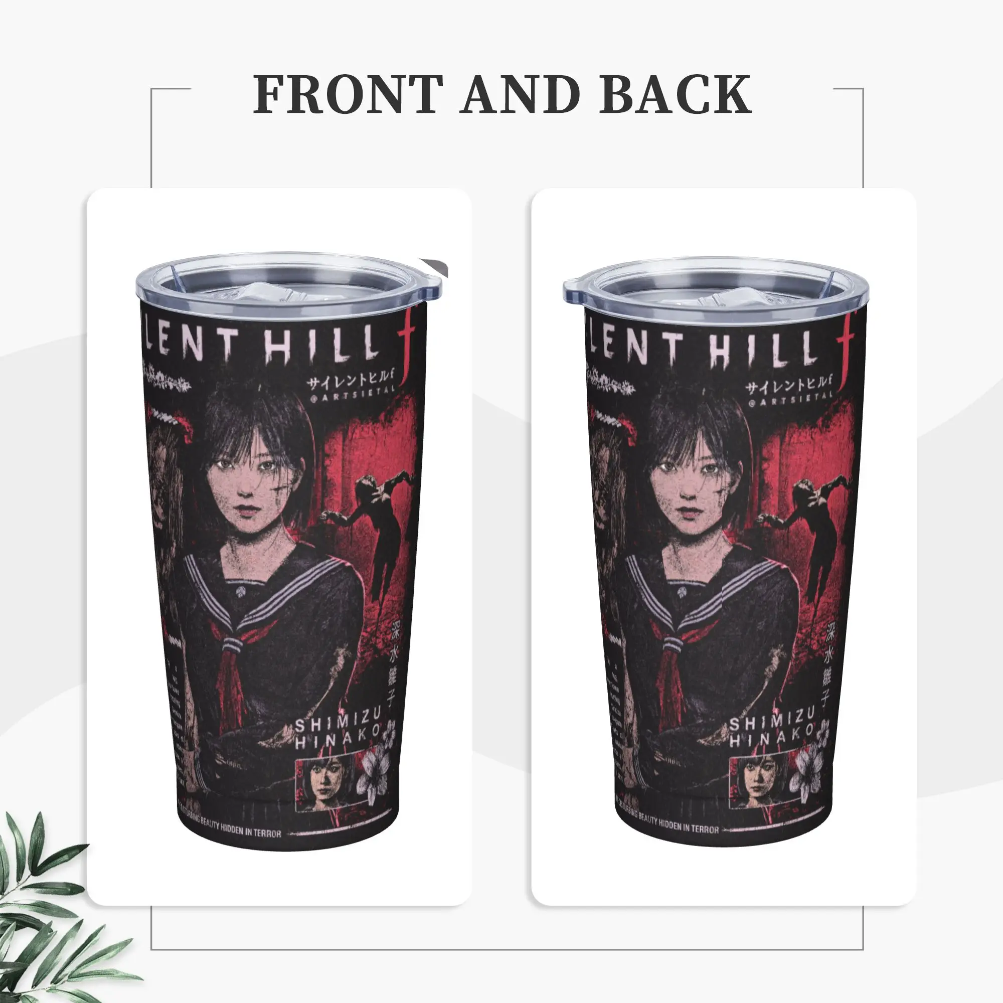 

Shimizu Hinako Silent Hill F Стакан Холодный напиток Бутылка для воды Сохраняет тепло Термочашки из нержавеющей стали Пользовательские дорожные автомобильные кружки
