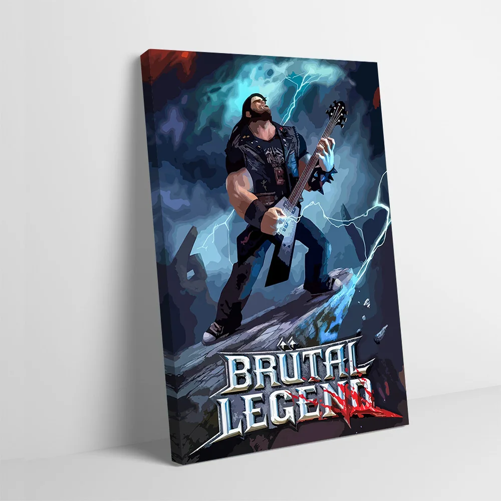 Постер с изображением обложки игры Brutal Legend, настраиваемые изображения, настенная живопись на холсте для декора гостиной, украшение для стен