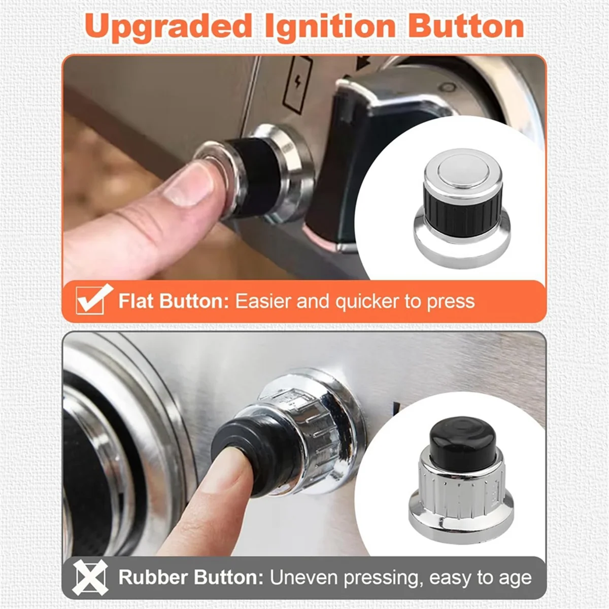 En Stock, DHL-128-6Q, encendedor de parrilla, botón pulsador de repuesto, encendedor de pulso para GR2210601-MM-00, Kit de encendedores de 6 salidas