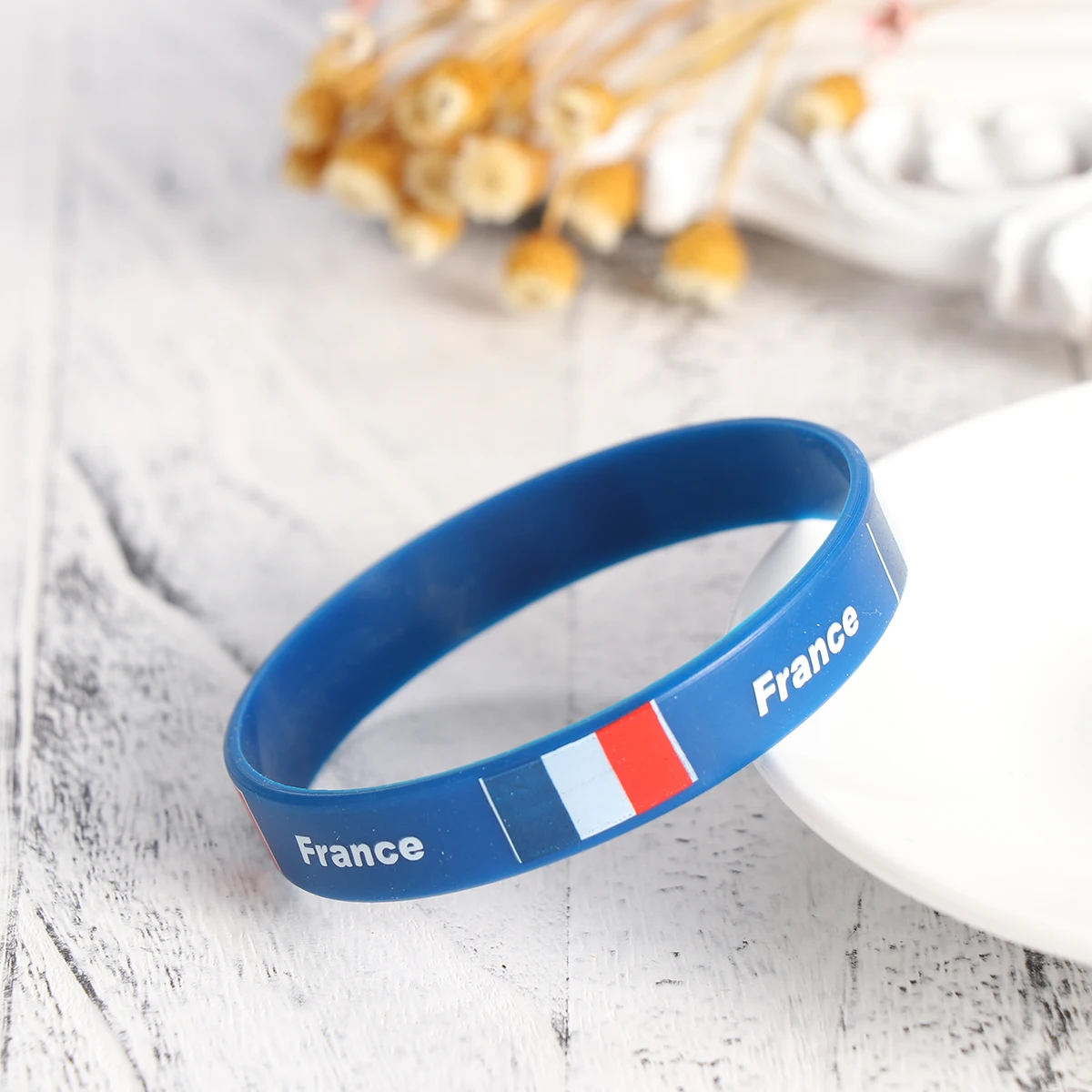 

6 Pcs Bracelet National Flag Athletic Silicone Wristbands Football Baseball Country Decorative Man